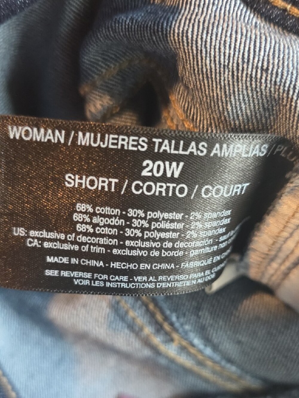 Gloria Vanderbilt Amanda Slimming Jeans in Dark Blue Denim Size 20W Short - Picture 9 of 9
